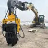 Máquina perforadora de pilotes de chapa de acero, martillo piloteador para excavadora, martillo vibratorio hidráulico para pilotes prefabricados, máquina de hincado estático de pilotes, cabezal perforador de pilotes para excavadora