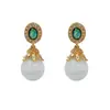 Qingdao Vintage Novo Estilo Palácio Brincos Elegantes Simples Tendência Artístico Retrô Leve Luxo Nicho Sensação de Alto Padrão