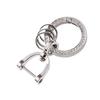 Llavero de coche con incrustaciones de diamantes, llavero de alta gama que combina con todo, hebilla de estribo de metal, anillo de resorte, accesorios, colgante transfronterizo al por mayor
