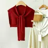 Capa de outer wear estilo coreano combinada com camisas e camisetas, capa de cor sólida, protetor de ombro para ambientes com ar condicionado, protetor de cintura multifuncional, xale de tricô 07