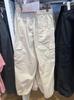 Pantalones Cargo Holgados Americanos Retro de Primavera y Verano 2023 de Cintura Alta con Múltiples Bolsillos para Piernas de Mujer Pantalones Casuales 456106