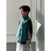 Jaqueta Colete Infantil Masculino Primavera e Outono 2026 Novo Estilo Cool e Estiloso Roupa Infantil Colete de Primavera para Meninos Colete da Moda