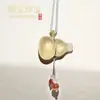 Nuevo colgante de calabaza con piedra ojo de gato en colores jadeíta y flor de durazno, un adorno de jadeíta moderno y de moda que trae buena fortuna y paz