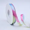 Cinta Arcoíris Degradada Cinta de Poliéster Colorida Cinta de Red Material para Manualidades DIY Flor de Cinta Empaque Color Claro