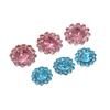 Direto da fábrica redondo girassol strass disco broche perfurado garra dupla flor strass faça você mesmo material para acessórios de cabelo feitos à mão atacado
