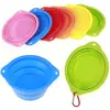 Tazón de Silicona para Mascotas Perro Tazón de Arroz Llavero para Exteriores Portátil Cuenco para Comida de Perro Tpe Plegable Tazón para Comer y Beber Gato