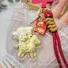 Llavero de Oro Puro 999 Dios de la Riqueza Colgante para Bolso de Teléfono Regalo para Novio/Novia, Fabricante Fuente para Transmisiones en Vivo
