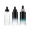 Estoque de fábrica 30ml frasco de vidro de parede espessa fundo espesso conta-gotas frasco de solução estoque material de embalagem cosmética frasco vazio