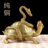 Cuarteto de Adornos de Cobre Tortuga Serpiente Nafu Basáltico Mito Artesanía Decoración de Muebles Artesanía