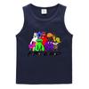 2023 Verão Crianças colete estilo coreano algodão casual camisa de fundo suor-absorvente açúcar esportes outerwear meninos sem mangas undershirt