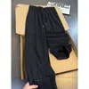 Pantalones Casuales de Houndstooth Retro Americano para Hombre Otoño Caída Sueltos Rectos Pantalones Casuales a Cuadros Deportivos Largos