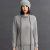 Suéter de Cachemir para Mujer Cuello Redondo Suéter Básico Nuevo Estilo Otoño e Invierno Diseño de Tira Personalizado a la Moda Ropa Interior Nuevo Estilo Otoño e Invierno