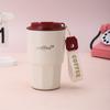 Taza de café octogonal de acero inoxidable 316 nueva, regalo de empresa, taza acompañante, doble vacío, cuerda para colgar, termo portátil