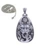 Colgante antiguo de Pixiu con filigrana de plata de ley de 999 pies, hecho a mano, personalizado, para hombre y mujer.