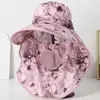 Sombrilla Protectora UV Cubre Rostro Chal Grande Protección Solar A prueba de Viento Sombrilla para Ciclismo Versátil Sombrero de Pescador Sombrero Chal de Verano para Mujer