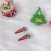 Horquilla festiva de Navidad de muñeco de nieve alce, caricatura linda, clip lateral para flequillo, clip BB, horquilla para niños, accesorios decorativos para el cabello