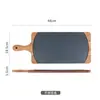 Plato para Cena de Filete Rectangular Plato Japonés para Filete Plato para Comida Occidental Plato de Desayuno Plato de Madera Plato Cuadrado Bandeja Creativa Madera
