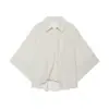 Comércio Exterior Transfronteiriço 2026 Novo Verão Estilo Europeu e Americano Gola Reversível Manga Três Quartos Camisa Xadrez Top 4786250