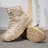 Novas botas Martin camufladas masculinas de outono para tamanhos grandes, botas masculinas estilosas para atividades ao ar livre, sapatos de cano alto para caminhada e trekking para homens