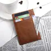 Aliexpress Anti-Robo Rfid Piel Genuina Retro Portatarjetas Licencia de Conducir para Hombre Billetera Pequeña para Monedas Portatarjetas de Crédito Portatarjetas para Mujer