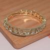 Comércio Exterior Noiva Europeia e Americana Versátil Strass Totalmente Cravejado Pulseira Aberta Envolvente Pulseira de Cristal para Mulheres, Simples e Fashionável Estilo Transfronteiriço