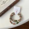 Anillo para el Cabello de Felpa de Color Caramelo de Alta Elasticidad Estilo Coreano Otoño e Invierno Elegante Cuerda Elástica para la Cabeza Cuerda para Cola de Caballo Duradera y sin Dejar Marca para Mujeres