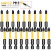 Destornillador de impacto magnético Phillips PH2 de 50 mm, apto para acero S2, herramienta de destornillador de alta dureza y par.