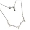 Collar de Encaje Cepillado Retro de Lujo Ligero con Diamantes Burbuja, Diseño Elegante, Borlas de Alta Gama, Cadena para Clavícula Versátil y Moderna