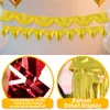 Decoração de Festa de Aniversário Bandeira de Franjas Semicírculo Fundo de Um Ano Arranjo de Parede Flor Bandeirola Brilhante Bandeira de Seda de Chuva