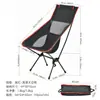 Silla Luna Transpirable para Exterior, Silla Espacial Portátil Ligera, Silla Plegable con Respaldo, Silla de Playa para Pesca, Silla de Camping con Respaldo Alto