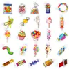 Nuevo producto transfronterizo: 50 Pegatinas de Caricaturas de Dulces, Materiales de Decoración Personalizados DIY de Postres de Paleta, Pegatinas Impermeables