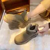 Botas de nieve para mujer con suela gruesa, nuevas de invierno 2026, cálidas, que aumentan la altura, forradas de felpa y con algodón engrosado