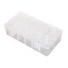 Caja de Plástico Transparente Desmontable Grande de 12 Compartimentos para Empaque y Organización de Piezas de Ferretería, Caja para Exhibición y Almacenamiento de Muestras de Equipo de Pesca