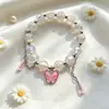 Nova Pulseira de Cristal de Vidro Estudante Crianças Fresca Doce Borboleta Pingente Pulseira Joia de Mão Cultural e Criativa Mais Vendida Atacado