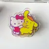 Clipe PP transparente acrílico de dupla face Kuromi, um clipe estiloso e fofo para recados, selar e organizar documentos
