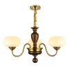 Lustre de Cobre Puro para Sala de Estar Francês Retrô Luz Principal para Hall Cor Nogueira Média Luz de Quarto de Alto Nível Luz para Sala de Jantar