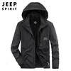 Outono estilo coreano em estoque bolso lateral casual comum Verde Juventude ajuste jaqueta com zíper e capuz 0927