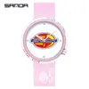 Reloj SANDA superventas transfronterizo, reloj especial para exámenes para estudiantes de secundaria, movimiento silencioso, diseño simple, correa de nailon, reloj de cuarzo