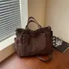 Bolso de Pana de Alta Gama para Mujer 2026 Nuevo Bolso de Hombro Cruzado Simple para Viajes Diarios Bolso Tote de Gran Capacidad Transfronterizo