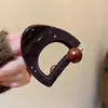 Pin de Perla con Corte Semicircular de Alta Calidad para Mujer 2025 Nuevo Estilo Pinza para el Cabello en la Parte Posterior de la Cabeza Pinza de Tiburón Pinza para el Cabello Accesorios para el Cabello
