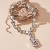 Collar Europeo y Americano de Lujo Ligero con Diamantes, Gota de Agua, Cuadrado, Distintivo, Exagerado, Nicho, Elegante, de Alta Gama, para la Clavícula, para Mujer
