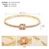 Exportação Europeia e Americana Novo Bracelete Aberto de Zircônia Cobre Banhado a Ouro Acessível Luxo Bracelete de Alto Padrão Moda Simples Forma Geométrica Joia para Mão