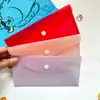 Bolsa de Archivo de Cierre Transparente de Colores Carpeta Colorida para Estudiantes Bolsa de Almacenamiento de Plástico PP para Oficina Se Puede Imprimir Logo