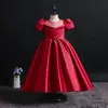 Vestido para Niña Vestido de Banquete de Cumpleaños Vestido Francés Piano Violín Actuación en Escenario Boda Niña Pequeña Dama de Honor Vestido de Flor