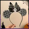 Diadema de Halloween para Niños Sombrero de Malla de Bruja Diadema de Calabaza Fantasma Accesorios para Disfraces de Fiesta Cosplay