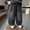 Pantalones para niño para otoño 2026, nuevos jeans de otoño elegantes estilo coreano para niños pequeños de 2 a 3 años, pantalones cargo