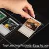Libro de tarjetas PP transparente de 9 compartimentos transfronterizo, página interior para tarjetas de juego, núcleo de hojas sueltas, página de tarjetas A4 de 11 agujeros