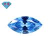 Gema Huagang con forma de ojo de caballo, circonita azul marino de alta temperatura, piedra desnuda, gema artificial de las tierras altas en forma de hoja, piedra CZ Hao
