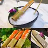 Molde resbaladizo de camarones Tienda de hot pot Vajilla de bambú Cuchara resbaladiza de camarones creativa Cargador de plato Plato personalizado