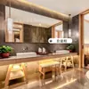 Móveis de Hotel Estilo Resort Estilo Chinês Novo Yueji Die Lai, Conjunto Completo para Quarto Padrão e Quarto Queen-Size de Pousada, Móveis Fixos do Modelo